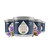 Glade Aromatherapy Essential Oils Duftkerze, Moment of Zen, Lavendel + Sandelholz, Glade Duftkerze mit ätherischen Ölen, 4 x 260g (4er Pack)