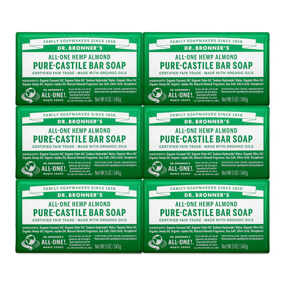 Dr Bronner'S | Almond Pure Castile Bar Soap | 1 x 140g