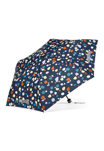 ergobag Regenschirm Kinderschirm für die Schultasche, ultraleicht und klein mit Tasche, Ø90 cm Bärnsteinhöhle - Dunkelblau