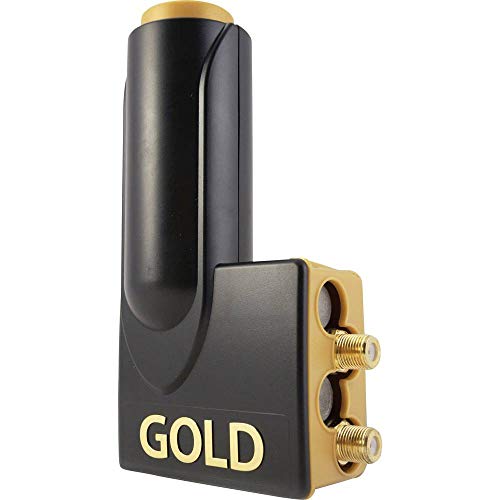 Micro Twin Neu Gold Edition LNB (Premium Gold Anschlüsse, Full HD, 3D ready, 5 Jahre Garantie) schwarz, gold