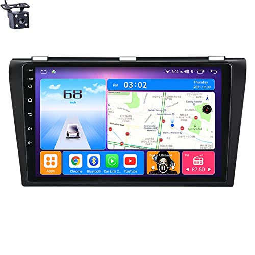 Android 12 Autoradio Double Din für Mazda 3 BK 2003-2009 9/9.5-Zoll Touchscreen unterstützt GPS Navigation FM RDS Radio Carplay Android Auto BT 5.1 Lenkradsteuerung (Size : M700S)