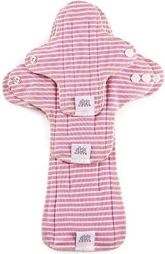 Moon Pads Trial-Set waschbare Slipeinlagen aus Bio-Baumwolle 3er-Set pink stripes