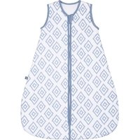 emma & noah Premium Baby Schlafsack, Flauschig Weich, Bequem & Atmungsaktiv, 100% natürliche Baumwolle, Großzügige Bewegungsfreiheit, 2.5 TOG (Rauten Blau, 0-3 Monate / 60 cm)