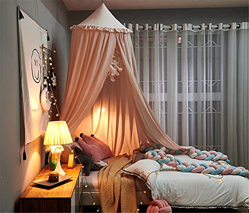 Betthimmel Babybett, Kinder Moskitonetz Baldachin, Moskitonetz Bett Vorhang, Prinzessin Bettvorhang für Bett und Schlafzimmer (Pink B)