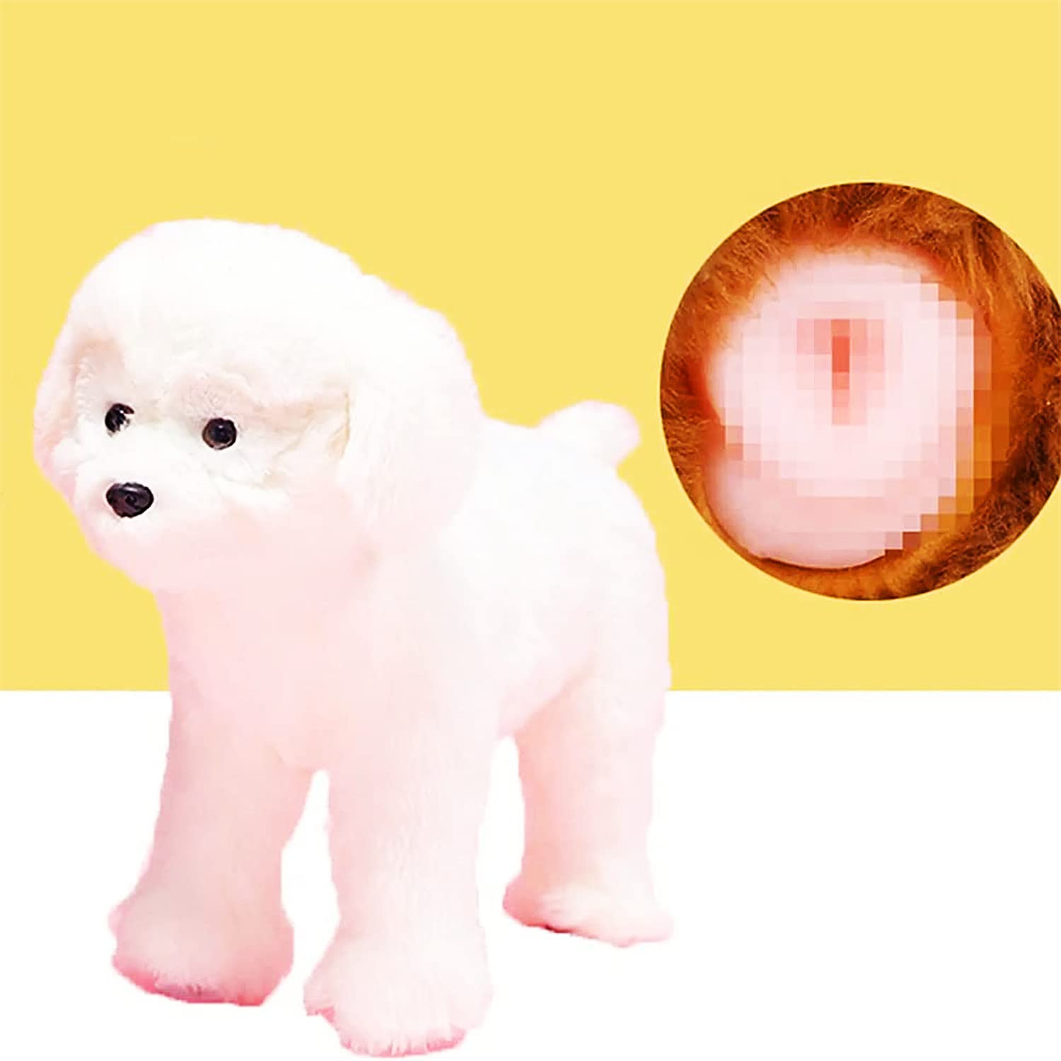 Hundeschlaf-Estrus-Spielzeug, Vent-Sex-Silikon-Simulations-Hundepaarungsspielzeug, männliches Haustier Estrus Vent-Hundespielzeug,Weiß,18cm / 7inch