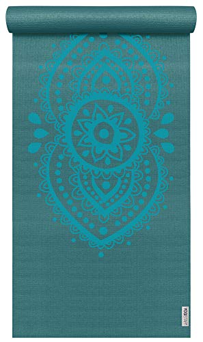 Yogistar Yogamatte yogimat® Basic - Art Collection - Ajna Chakra 183 x 61 x 0.4 cm, Petrol