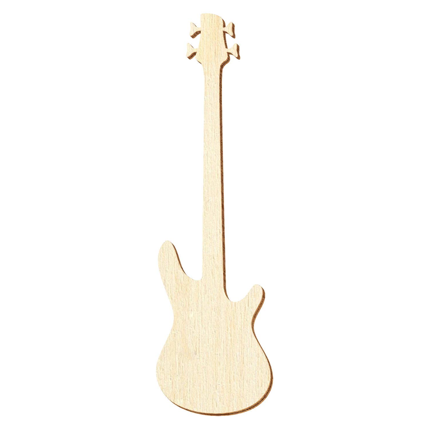 Holz Bassgitarre - Deko Zuschnitte Größenauswahl, Größe:40cm, Pack mit:10 Stück
