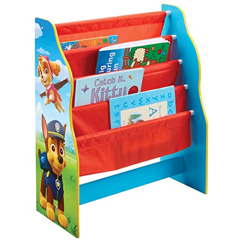 PAW PATROL Hängefach-Bücherregal für Kinder - Büchergestell für das Kinderzimmer, Holz, Red and Blue, 23 x 51 x 60 cm