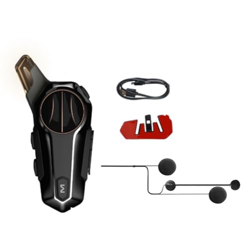 CYBUCH BT5.0 Motorrad-Headset, Gegensprechanlage, Verbindung, Outdoor, Reiten, Wasserdicht, mit Geräuschunterdrückung, Halbes Helm-Headset