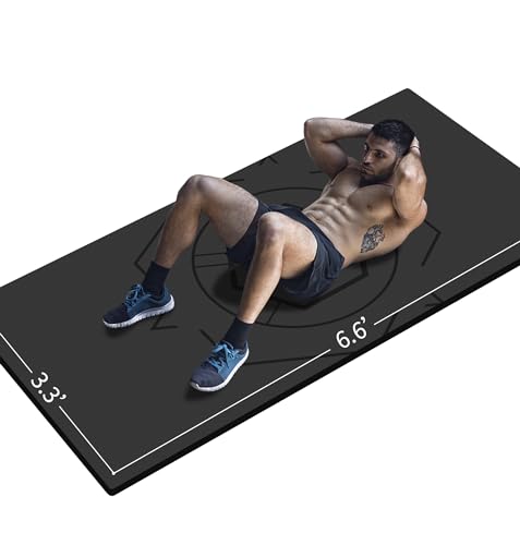 LaiEr Yoga Matte Extra Größe TPE Übungsmatte für Männer rutschfeste Matte für Training, Fitness, Gym, Pilates, Sit-Ups, Dehnen mit Tragetasche für Gurt (200cmX100cmX12mm)