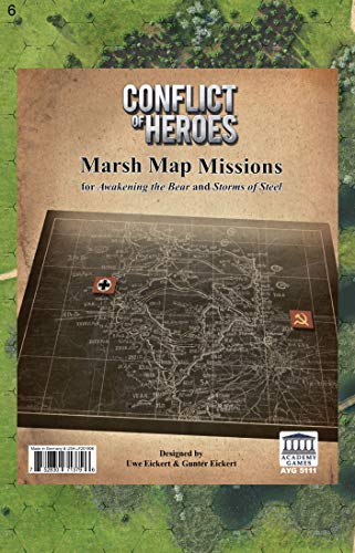 Academy Games - Conflict of Heroes Marsh Map Missions - Board Game - Ages 14 and Up - 2-4 Players - English Version
