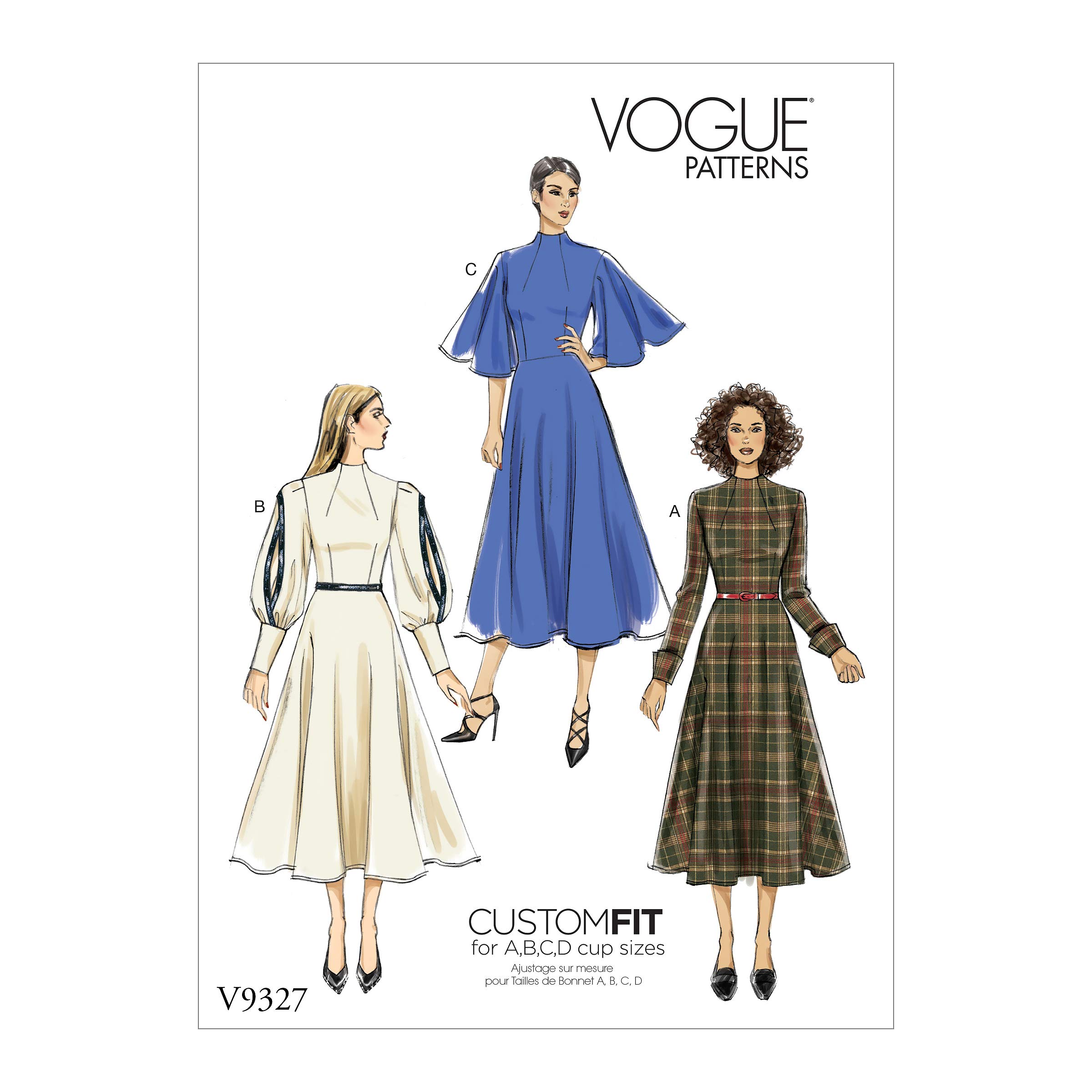 Vogue Patterns V9327A5 V9327, Vogue, nähen, Muster, vorlage, Papier Taschentuch, weiß, 6-8-10-12-14