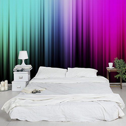 Apalis Vliestapete Rainbow Display Fototapete Breit | Vlies Tapete Wandtapete Wandbild Foto 3D Fototapete für Schlafzimmer Wohnzimmer Küche | rosa, 94999