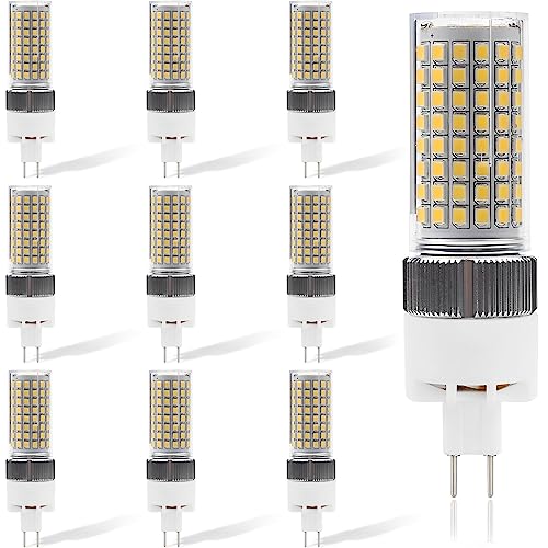 TPMAFF G8,5 LED-Glühbirne, 12 Watt, 1200 Lumen, G8,5-Lichtquelle, G8,5-LED-Mais-Glühbirne mit Doppelstiftsockel (entspricht 120 Watt Halogen), AC 100 V–277 V, Nicht dimmbar (10 Stück)