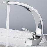 Waschtischarmatur für Bad Wasserhahn Bad Armatur Chrom Einhebelmischer Modern für Badezimmer (Chrom)