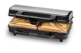 ProfiCook Sandwichmaker für amerikanische Sandwiches und XXL-Toastscheiben | elektrischer Sandwichtoaster mit extra großen Sandwich-Platten (antihaftbeschichtet) | Sandwich-Maker 900W | PC-ST 1092