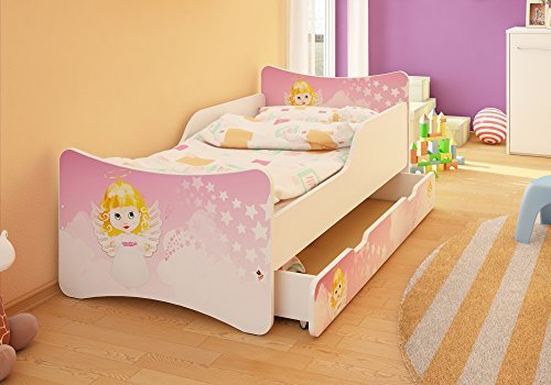 Best For Kids Kinderbett mit Schaummatratze TÜV Zertifiziert 70x140 - MIT SCHUBLADE