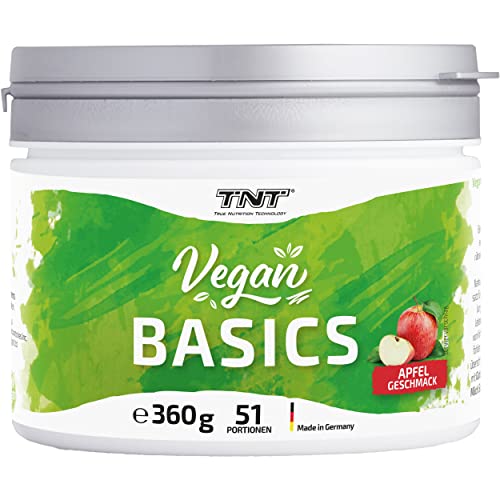 TNT - Vegan Basics - wichtige Vitamine & Mineralien - optimale Versorgung für Veganer - mit Kreatin Monohydrat (Apfel)