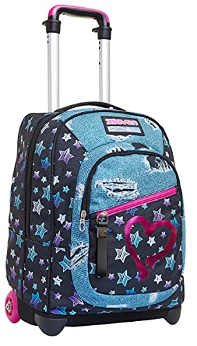 Seven Trolley, Star Plan, schwarz, 2-in-1 Rucksack, abnehmbar, für Schule & Reisen