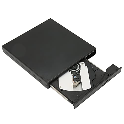 Zunate Externes DVD-Laufwerk, USB 2.0, Ultradünner DVD-Brenner für Laptop, CD-ROM-Brenner, Kompatibel mit Computer, Laptop, Netbook, HDD-Player, für Windows, OS X