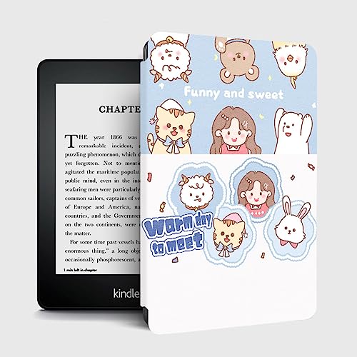 Schutzhülle für Kindle Paperwhite (11. Generation 2021) und Kindle Paperwhite Signature Edition, leichte Hülle mit automatischer Sleep/Wake-Funktion, niedliches Tiermotiv