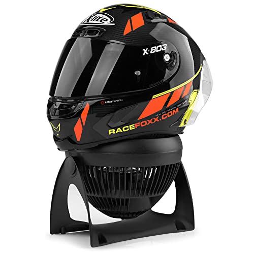 RACEFOXX Helmtrockner, Ventilator für Motorkühlung, Helmlüfter, Lüfter Racing