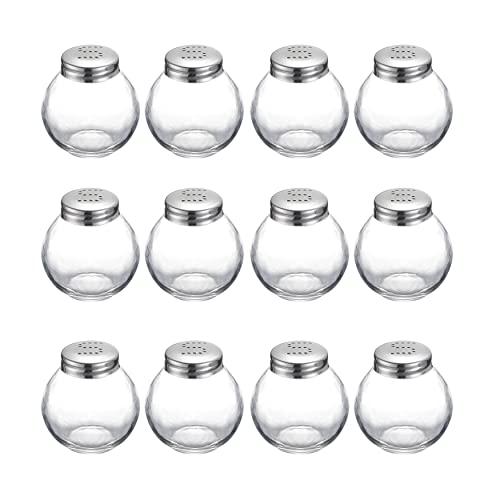 Westmark Salzstreuer, 12 Stück, Fassungsvermögen: je 50 ml, Glas/Edelstahl, Roma, Silber/Transparent, 654722E2