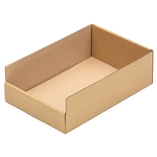 KK Verpackungen® Regalkartons | 50 Stück, 300 x 200 x 100 mm, Lagerboxen für Lagerregale | Sichtboxen aus Pappe für Kleinteile