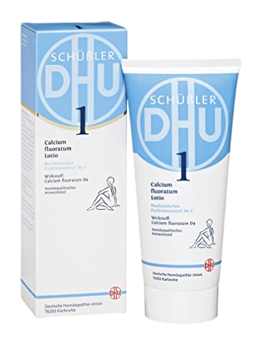 DHU Schüßler-Salz Nr. 1 Calcium fluoratum D4 – Das Mineralsalz des Bindegewebes, der Gelenke und Haut – das Original, 200 ml Creme