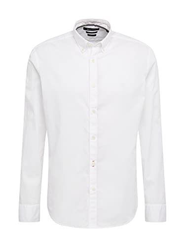 Marc O'Polo Herren B21766842156 Freizeithemd, Weiß (White 100), Medium (Herstellergröße: M)