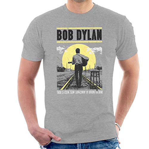 Bob Dylan Slow Train Kurzarm Herren T-Shirt Grau Medium