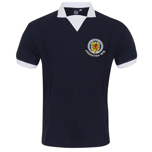 Schottland - Herren Retro-Trikot von 1967/ WM 1978 - Offizielles Merchandise - Geschenk für Fußballfans - Dunkelblau - 1978 Nr. 15 - L