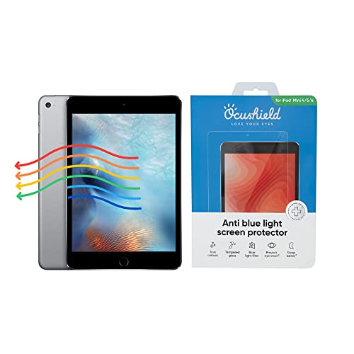 Ocushield Anti-Blaulicht Schutz - Apple iPad Schutzfolie, iPad Mini 4 –Augenschutz mit Blaulichtfilter - Anerkanntes Medizinprodukt-Blendschutzfilter – Panzerglas Folie mit Blendschutz