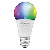 LEDVANCE Smarte LED-Lampe mit WiFi Technologie, Sockel E27, Dimmbar, Lichtfarbe änderbar (2700-6500K), RGB Farben änderbar, ersetzt Glühlampen mit 75 W, SMART+ WiFi Classic Multicolour, 3er-Pack