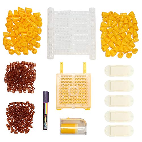 Sorand Königin Aufzucht Kit, Kunststoff Bienenzucht Set Käfig Kennzeichnung Flasche Imkerei Werkzeug Zubehör Nicht schädlich für Bienen, ungiftig/leicht/zuverlässig