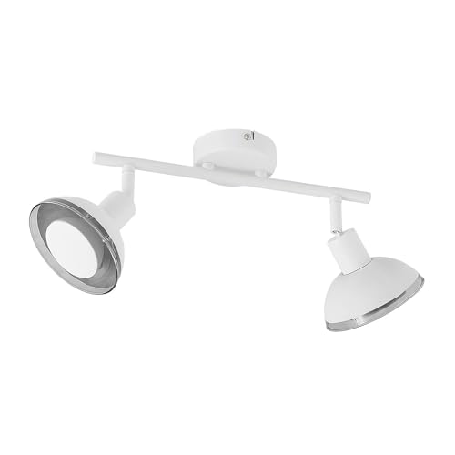 Lindby LED Deckenlampe 'Erin' (Modern) in Weiß aus Metall u.a. für Wohnzimmer & Esszimmer (2 flammig, GU10, inkl. Leuchtmittel) - Deckenleuchte, Wandleuchte, Strahler, Spot, Lampe, Wohnzimmerlampe
