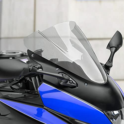 XX ecommerce Motorrad Touring Rennen Fliegengitter Windschutzscheibe Wind Schild Schutz Deflektoren für Suzuki GSXR125 GSX-R G-SXR 125 2017-2020 2018 2019 (Leichter Rauch)
