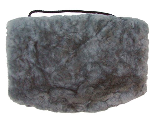 Warmer Lammfell Pelzmuff grau ca. 28x20 cm, waschbar, mit Reißverschlusstasche