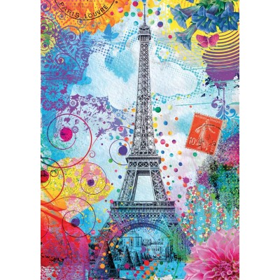 Nathan- Puzzle 1500 Teile Eiffelturm, Mehrfarbig, Erwachsene, 4005556878130