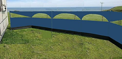 HSS Tragbarer Windschutz, leicht, 5 Paneele, für Camping, Garten, Strand, Windschutz, 8,36 m, Indigoblau