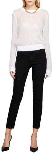 Sisley Damen Trousers 44pmle01k Jeans, Black Denim 811, 32 EU