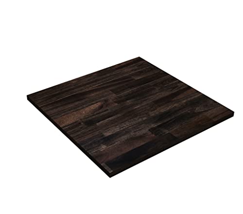 INTERBUILD REAL WOOD Akazienholz-Küchenarbeitsplatten, gerade Kante, 711 x 711 x 26 mm, 1 Stück (Espresso)