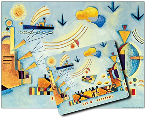 1art1 Wassily Kandinsky, Milder Vorgang, 1928 1 Kunstdruck Bild (80x60 cm) + 1 Mauspad (23x19 cm) Geschenkset