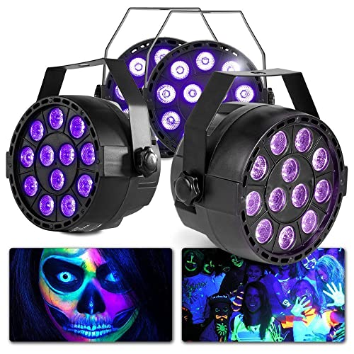 Schwarzlicht-Set mit 4 MAX LED PartyPars