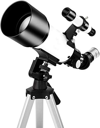 Teleskop, 70 mm Apertur, astronomisches Brechungsteleskop für Kinder, Anfänger, Reiseteleskop für Erwachsene mit tragbarer Reisetasche und 10 mm/25 mm Okular (Paket 3)