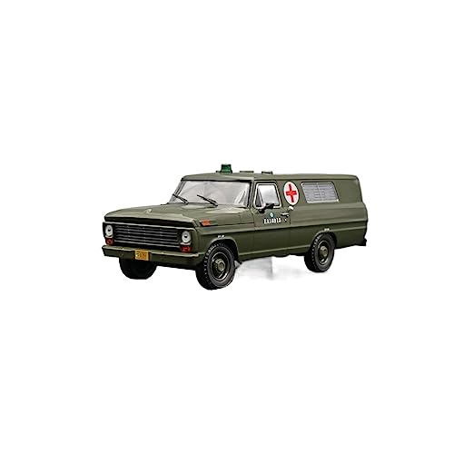 QCHIAN Automodell aus Druckgusslegierung Ford F-100 1969 Krankenwagen, Legierungsautomodell Für: Druckguss 1/43 Für Freunde und Familie
