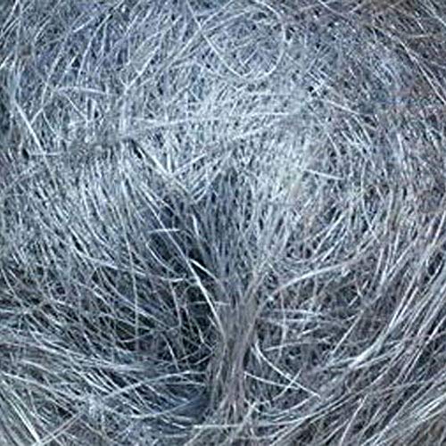 Füllmaterial für Geschenke – Sisal Watte/Wolle/Fasern – Flachshaar/Feenhaar Dekoration (Silbergrau, 700 Gramm)