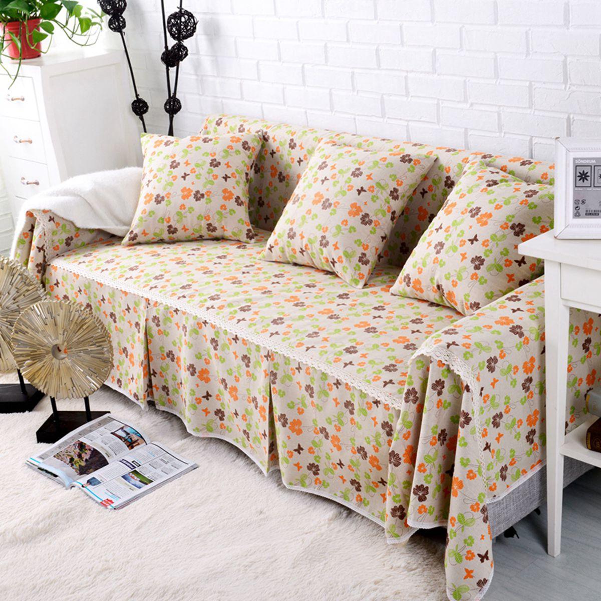 Sofabezug Couch Schonbezug Baumwollmischung 1-4-Sitzer Sofaschutz Stuhlhussen Haustier Hund