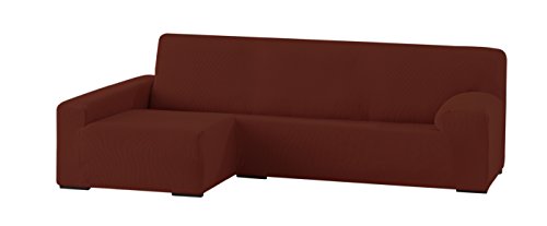 Eysa elastisch Sofa überwurf Chaise Longue Links, frontalsicht, Polyester-Baumwolle, 09-orange, 43 x 14 x 37 cm