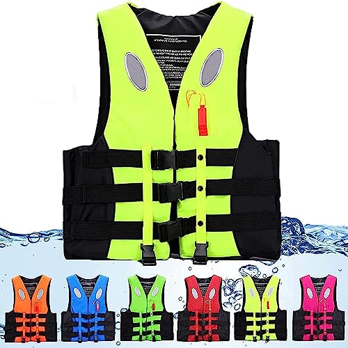 Life Jacket for Adults and Children, Lightweight Adjustable Men Women Neoprene Buoyancy Aid for Kajak Paddle Boarding Fishing Surfing Schnorcheln Wassersports Rafting (Color : F, Size : 3XL)